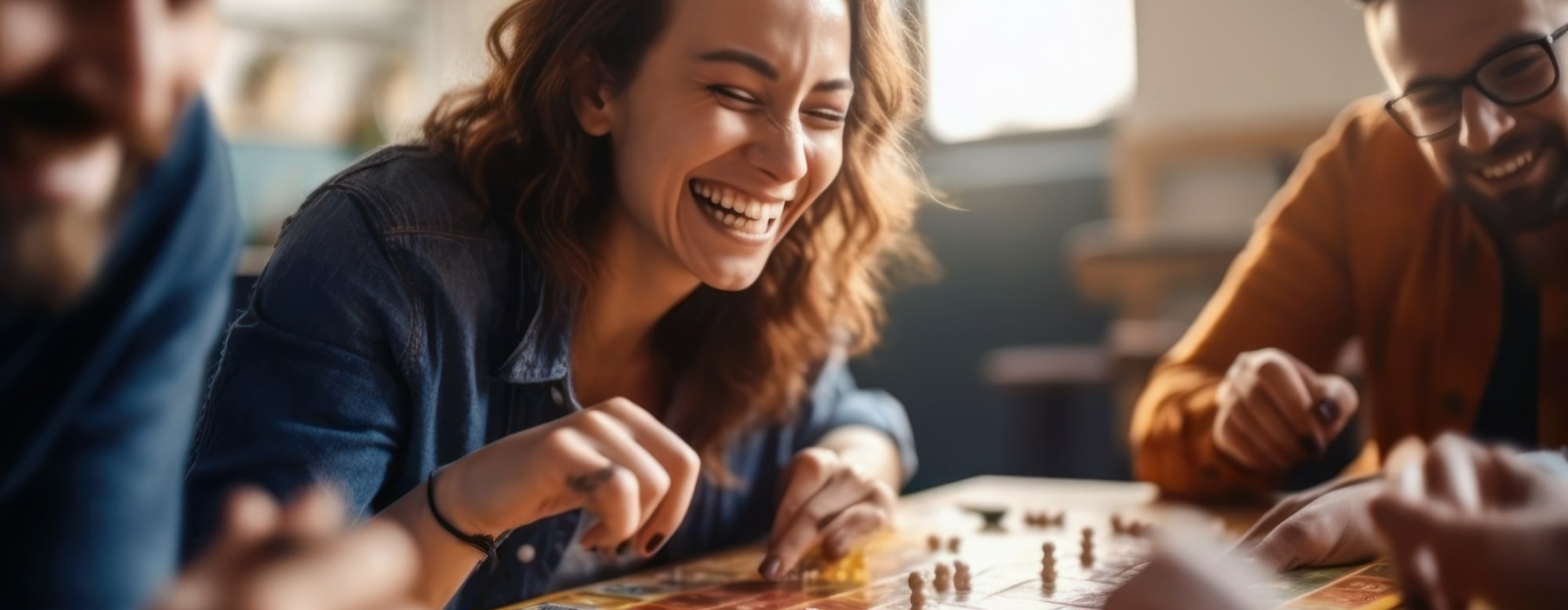 a group of people playing a game